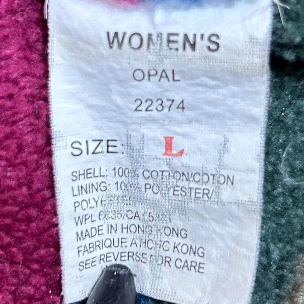 Woolrich Womens Blue Denim Fleece Lined Shirt Jacket Opal 22374 Large L